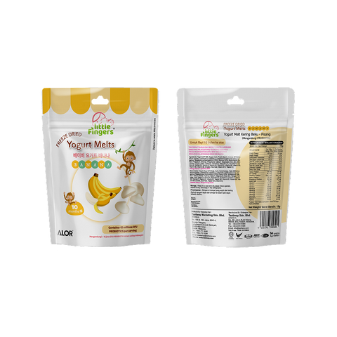 ALOR Little Finger Baby Yogurt Melt Banana, 15g (6 or 12 packs)