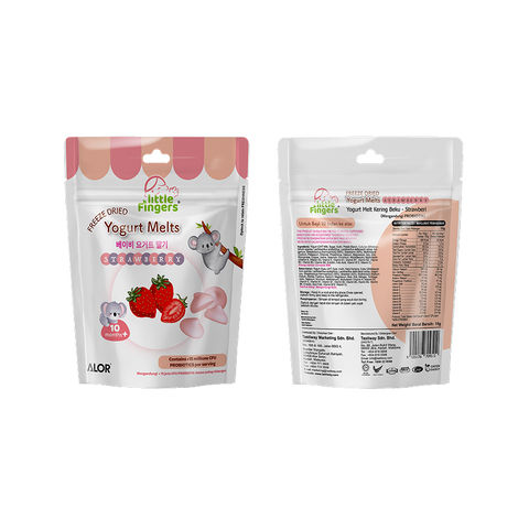ALOR Little Finger Baby Yogurt Melt Strawberry, 15g (6 or 12 packs)