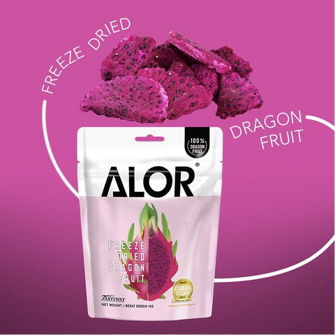 ALOR Freeze Dried Dragonfruit, 15g (6 or 12 packs)