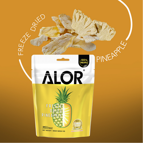 ALOR Freeze Dried Pineapple, 15g (6 or 12 packs)