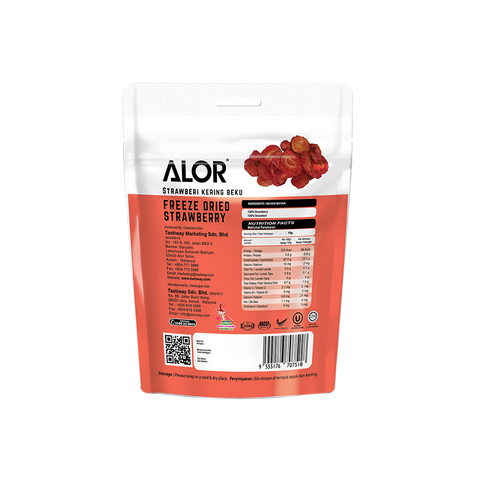 ALOR Freeze Dried Strawberry, 15g (6 or 12 packs)