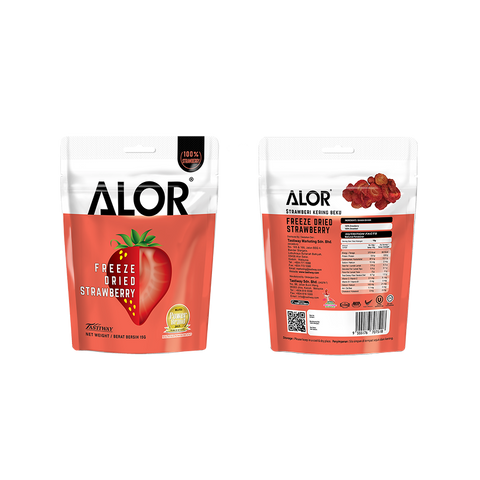 ALOR Freeze Dried Strawberry, 15g (6 or 12 packs)
