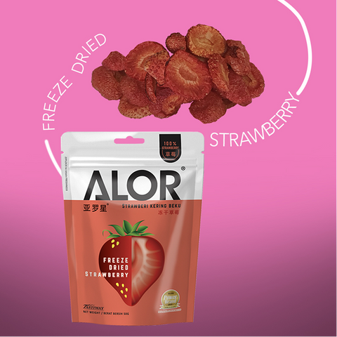 ALOR Freeze Dried Strawberry, 15g (6 or 12 packs)