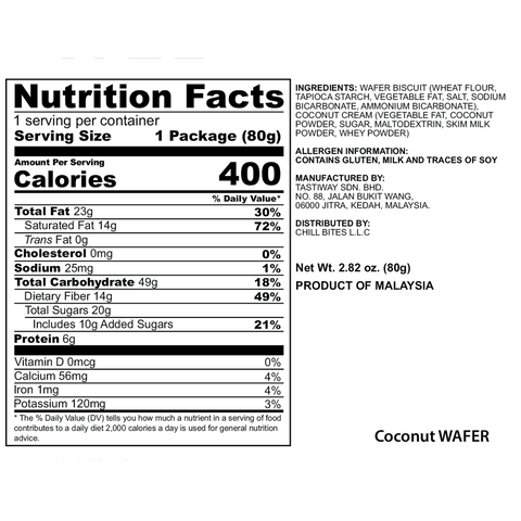 ALOR Coconut Wafer, 80g