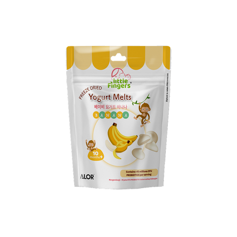 ALOR Little Finger Baby Yogurt Melt Banana, 15g (6 or 12 packs)