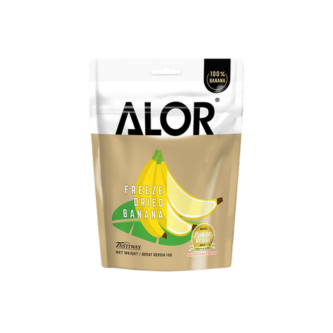 ALOR Freeze Dried Banana, 15g (6 or 12 packs)