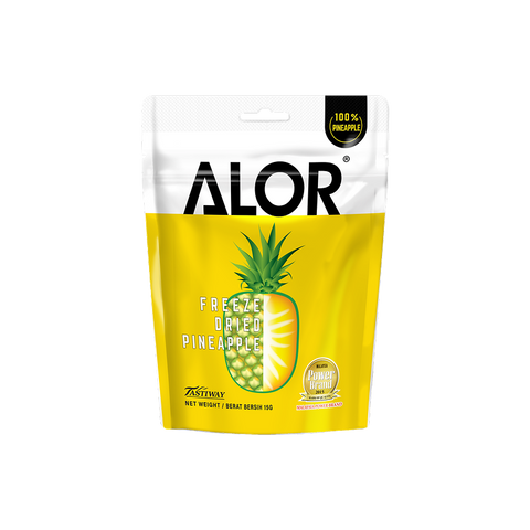 ALOR Freeze Dried Pineapple, 15g (6 or 12 packs)
