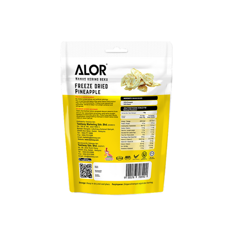 ALOR Freeze Dried Pineapple, 15g (6 or 12 packs)