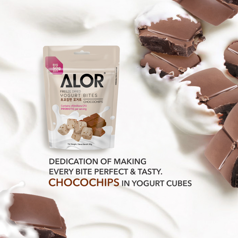 ALOR Freeze Dried Yogurt Chocolate Chips, 15g (6 or 12 packs)