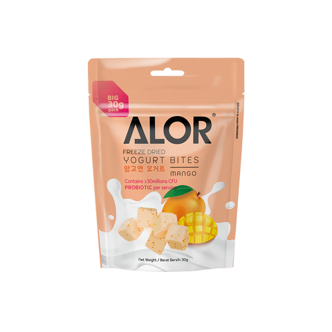 ALOR Freeze Dried Yogurt Mango, 30g (3 or 6 packs)