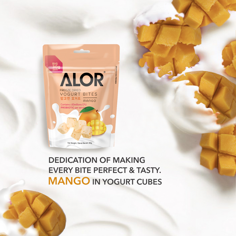ALOR Freeze Dried Yogurt Mango, 30g (3 or 6 packs)
