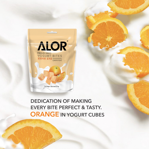 ALOR Freeze Dried Yogurt Orange, 15g(6 or 12 packs)