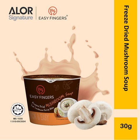 ALOR Easy Finger Instant Mushroom Soup, 30g (8 Packs)